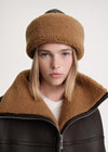 Shearling winter hat chocolate