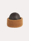 Shearling winter hat chocolate