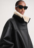 Signature shearling jacket black/off-white