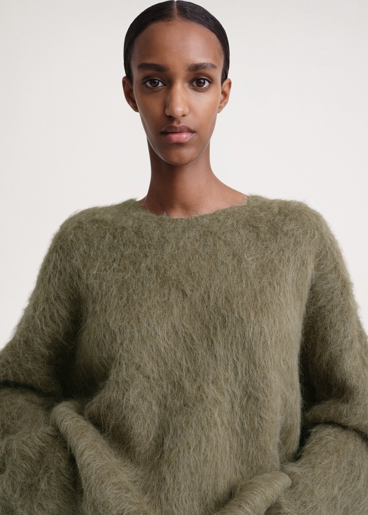 Boxy alpaca knit marsh