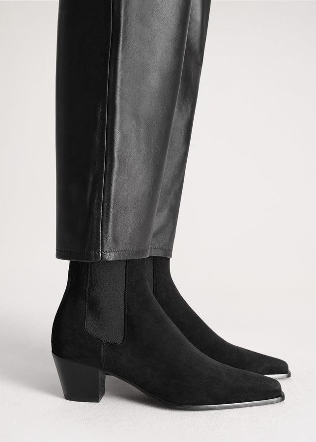 The City Boot black suede