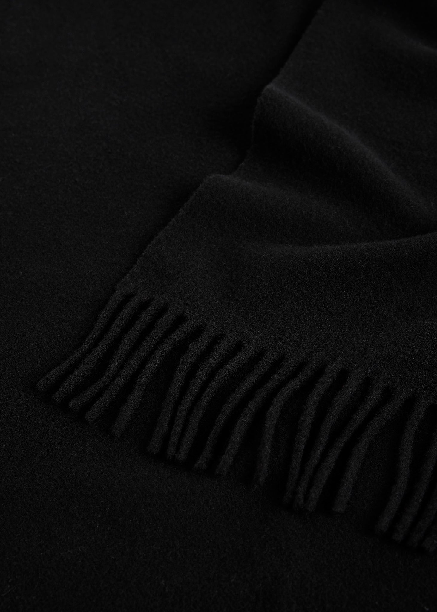 Classic wool scarf black