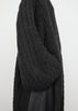 Long cashmere cable knit dark grey melange