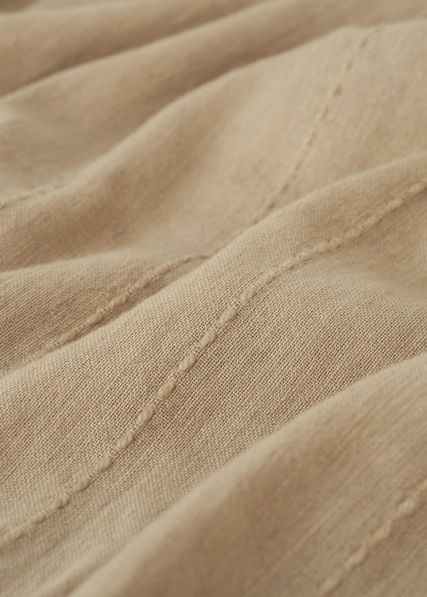 Striped linen cotton sarong overcast beige