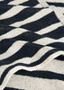 Drawn stripe towel dark navy