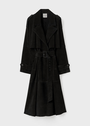 Suede trench black – TOTEME