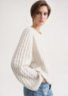 Cashmere cable knit off-white