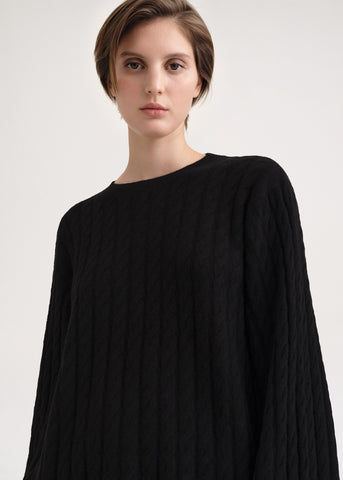 Cashmere cable knit black – TOTEME