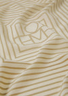 Centered monogram silk scarf peanut butter
