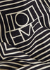 Signature monogram cotton blanket scarf black