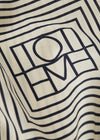 Signature monogram cotton blanket scarf creme